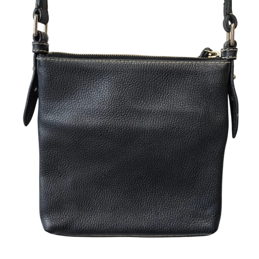 Dooney & Bourke Pebble Grain Black Crossbody Bag Leather Purse Zip‎ Pocket